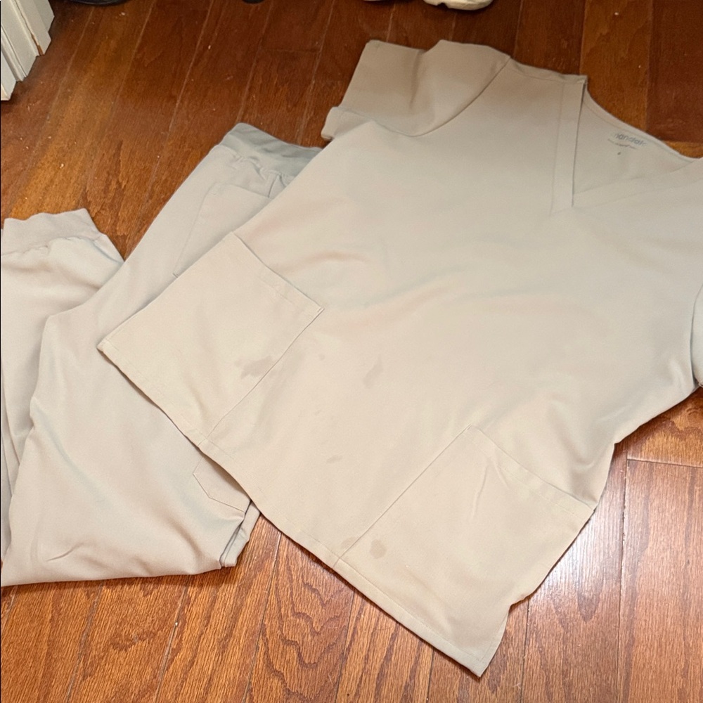 Beige Scrub Set